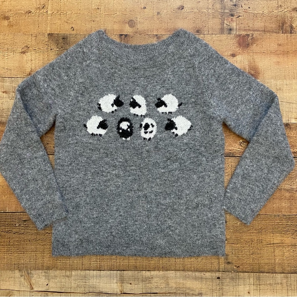 Warm Cozy Gray Sheep Sweater, 10% Wool, Oversized… - image 6